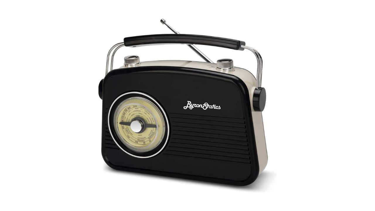 ByronStatics Radios Portable AM FM Radio with Bluetooth Speaker, Large  Handle AC 120V Power Adaptor Or Battery Operated Large Dial Easy to Use  Tuning